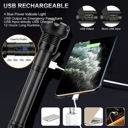 😍🔥LED Rechargeable Tactical Laser Flashlight😍🔥