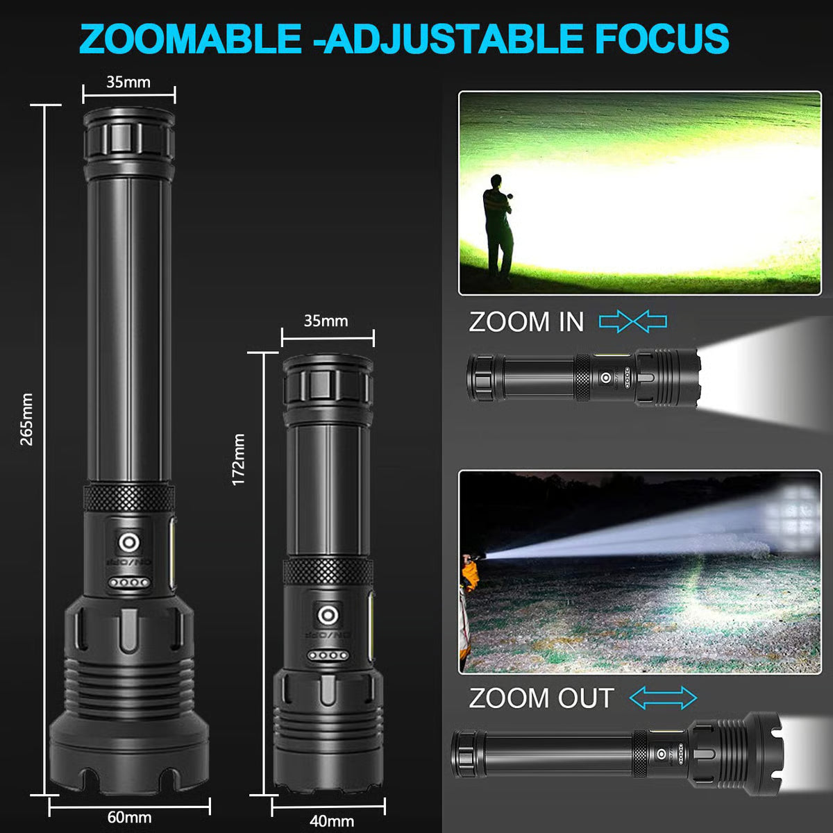 😍🔥LED Rechargeable Tactical Laser Flashlight😍🔥