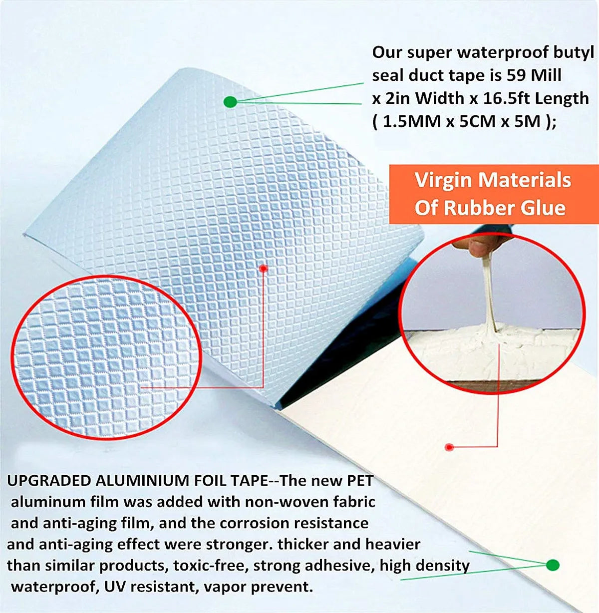 Aluminium Foil Tape Waterproof Adhesive Tape
