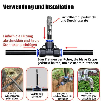 🌱360° curved garden automatic watering system