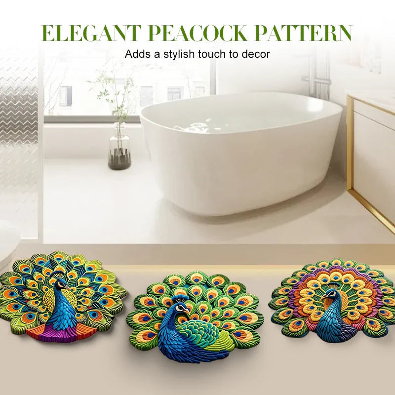 ⏳Time-Limited Special⏰Quick-Dry Non-Slip Peacock Mat